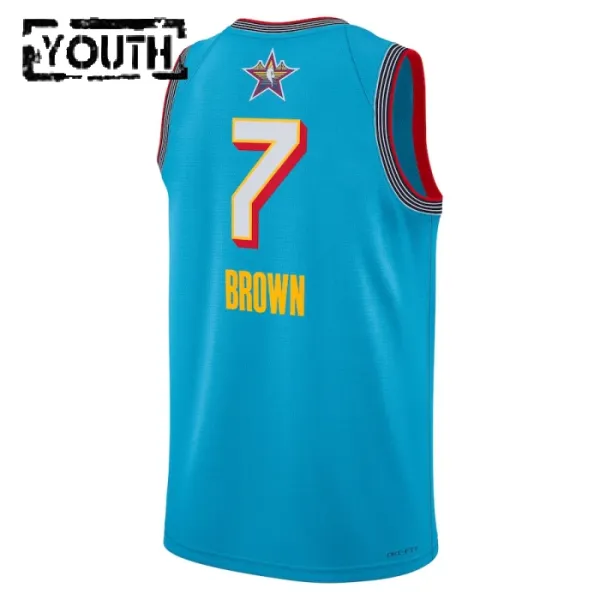 Jordan Jaylen Brown Trikot All Star 2025 Swingman Blau Für Kinder
