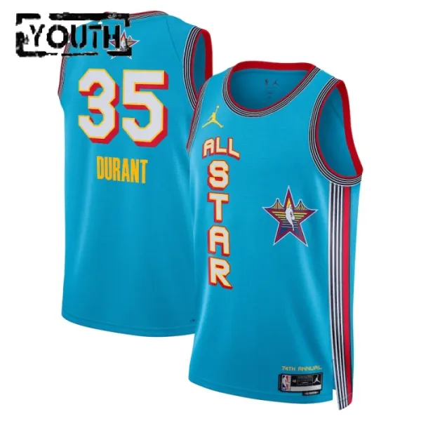 Jordan Kevin Durant Trikot All Star 2025 Swingman Blau Für Kinder