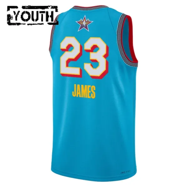 Jordan Lebron James Trikot All Star 2025 Swingman Blau Für Kinder