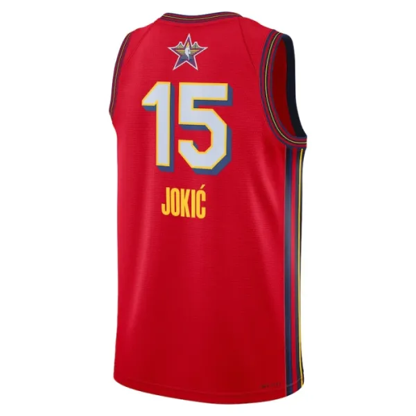 Jordan Nikola Jokic Trikot All Star 2025 Swingman Rot Für Herren