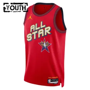 Jordan Nikola Jokic Trikot All Star 2025 Swingman Rot Für Kinder