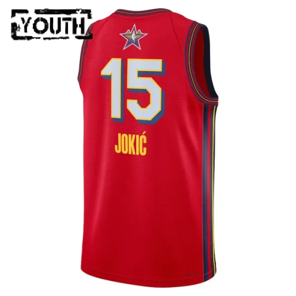 Jordan Nikola Jokic Trikot All Star 2025 Swingman Rot Für Kinder