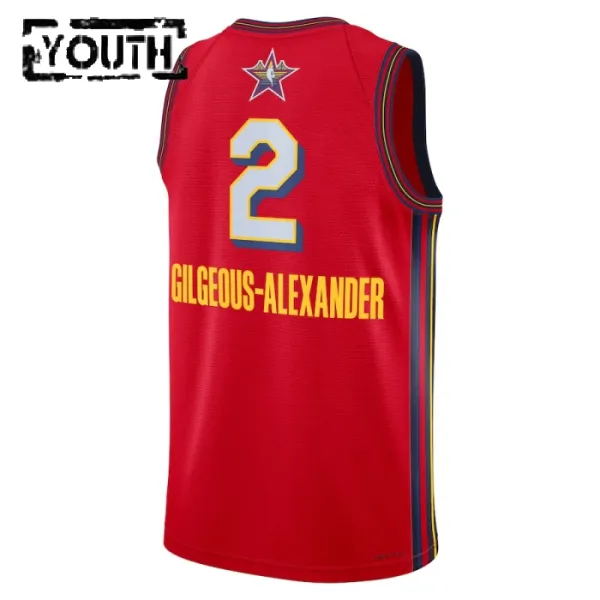 Jordan Shai Gilgeous Alexander Trikot All Star 2025 Swingman Rot Für Kinder