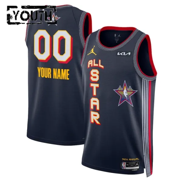 Jordan Trikot Personalisiert All Star 2025 Swingman Navy Für Kinder