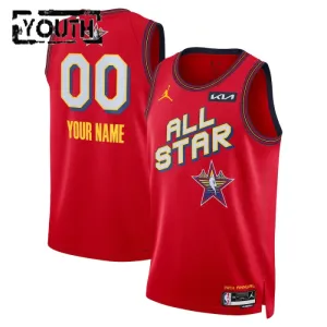 Jordan Trikot Personalisiert All Star 2025 Swingman Rot Für Kinder