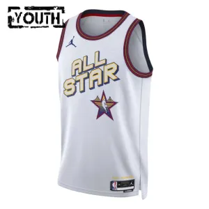 Jordan Trikot Personalisiert All Star 2025 Swingman Weiß Für Kinder