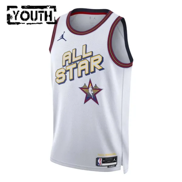 Jordan Trikot Personalisiert All Star 2025 Swingman Weiß Für Kinder