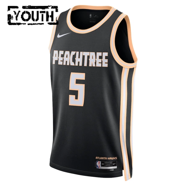 Nike Atlanta Hawks Dyson Daniels Trikot City Edition 25/26 Swingman Schwarz Für Kinder