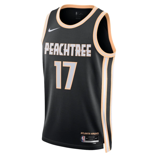 Nike Atlanta Hawks Onyeka Okongwu Trikot City Edition 25/26 Swingman Schwarz Für Herren