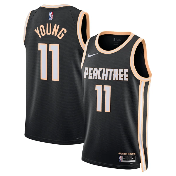 Nike Atlanta Hawks Trae Young Trikot City Edition 25/26 Swingman Schwarz Für Herren