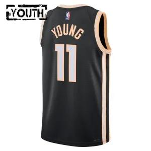 Nike Atlanta Hawks Trae Young Trikot City Edition 25/26 Swingman Schwarz Für Kinder