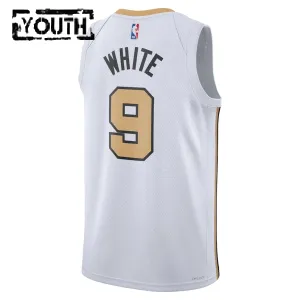 Nike Boston Celtics Derrick White Trikot City Edition 25/26 Swingman Weiß Für Kinder
