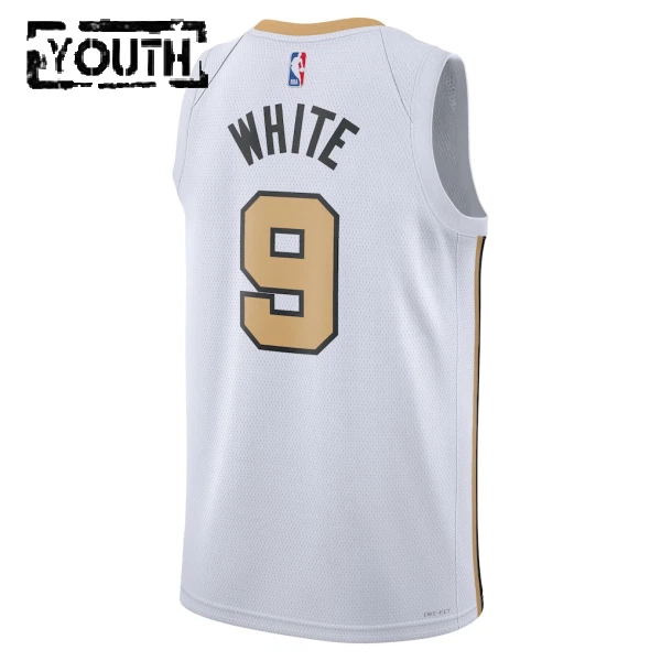 Nike Boston Celtics Derrick White Trikot City Edition 25/26 Swingman Weiß Für Kinder