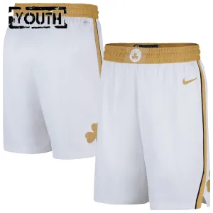 Nike Boston Celtics Shorts City Edition 25/26 Swingman Weiß Für Kinder