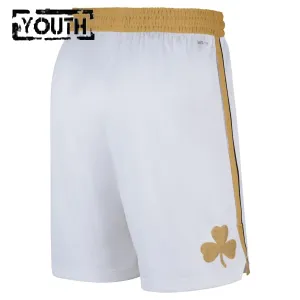 Nike Boston Celtics Shorts City Edition 25/26 Swingman Weiß Für Kinder