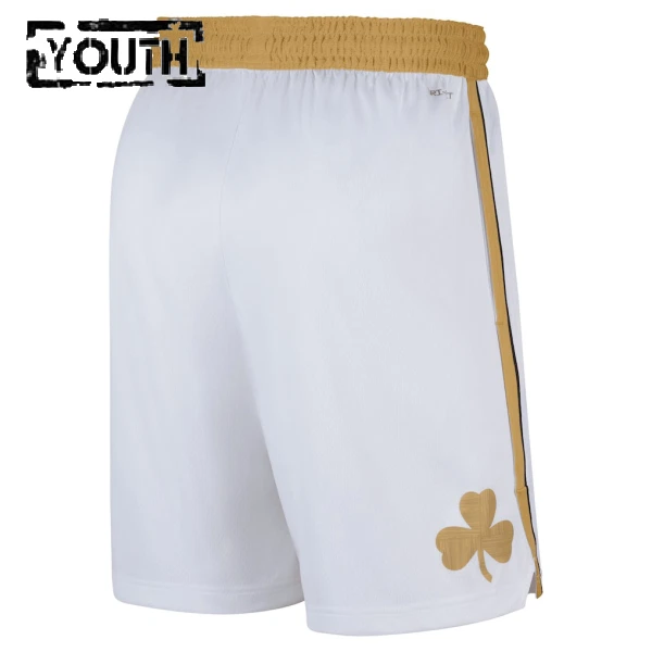 Nike Boston Celtics Shorts City Edition 25/26 Swingman Weiß Für Kinder