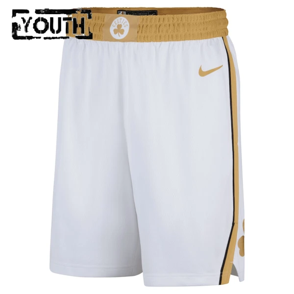 Nike Boston Celtics Shorts City Edition 25/26 Swingman Weiß Für Kinder