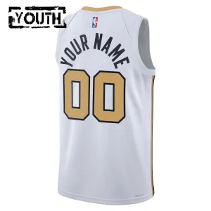 Nike Boston Celtics Trikot Personalisiert City Edition 25/26 Swingman Weiß Für Kinder