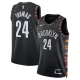 Nike Brooklyn Nets Cam Thomas Trikot City Edition 25/26 Swingman Schwarz Für Herren