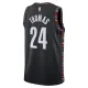 Nike Brooklyn Nets Cam Thomas Trikot City Edition 25/26 Swingman Schwarz Für Herren