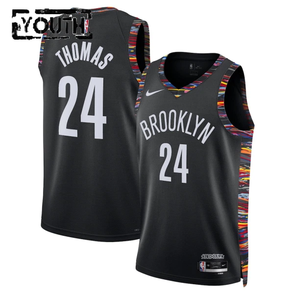 Nike Brooklyn Nets Cam Thomas Trikot City Edition 25/26 Swingman Schwarz Für Kinder Nike Brooklyn Nets Cam Thomas Trikot City Edition 25/26 Swingman Schwarz Für Kinder