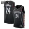 Nike Brooklyn Nets Cam Thomas Trikot City Edition 25/26 Swingman Schwarz Für Kinder