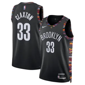 Nike Brooklyn Nets Nic Claxton Trikot City Edition 25/26 Swingman Schwarz Für Herren