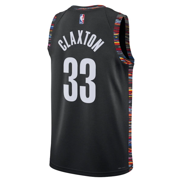 Nike Brooklyn Nets Nic Claxton Trikot City Edition 25/26 Swingman Schwarz Für Herren