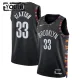 Nike Brooklyn Nets Nic Claxton Trikot City Edition 25/26 Swingman Schwarz Für Kinder