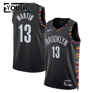 Nike Brooklyn Nets Tyrese Martin Trikot City Edition 25/26 Swingman Schwarz Für Kinder