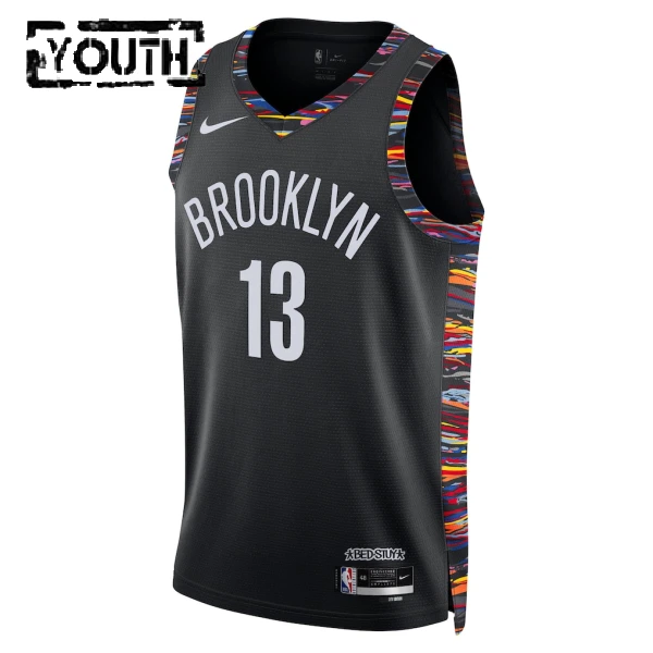 Nike Brooklyn Nets Tyrese Martin Trikot City Edition 25/26 Swingman Schwarz Für Kinder