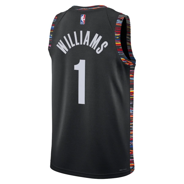 Nike Brooklyn Nets Ziaire Williams Trikot City Edition 25/26 Swingman Schwarz Für Herren
