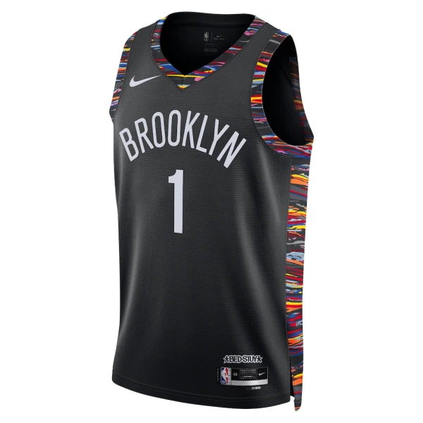 Nike Brooklyn Nets Ziaire Williams Trikot City Edition 25/26 Swingman Schwarz Für Herren