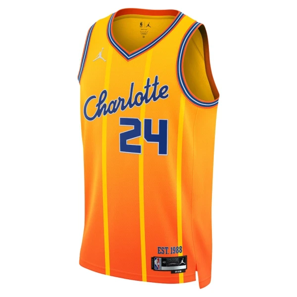 Jordan Charlotte Hornets Brandon Miller Trikot City Edition 25/26 Swingman Gold Für Herren
