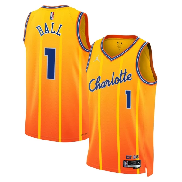 Jordan Charlotte Hornets Lamelo Ball Trikot City Edition 25/26 Swingman Gold Für Herren