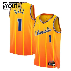 Jordan Charlotte Hornets Lamelo Ball Trikot City Edition 25/26 Swingman Gold Für Kinder