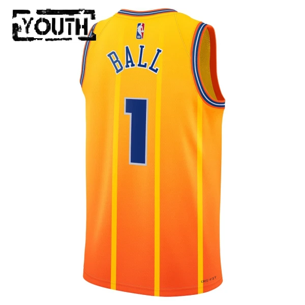 Jordan Charlotte Hornets Lamelo Ball Trikot City Edition 25/26 Swingman Gold Für Kinder