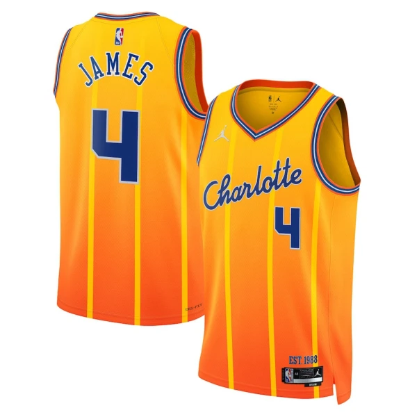 Jordan Charlotte Hornets Sion James Trikot City Edition 25/26 Swingman Gold Für Herren