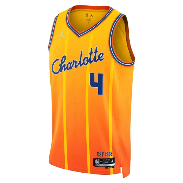 Jordan Charlotte Hornets Sion James Trikot City Edition 25/26 Swingman Gold Für Herren