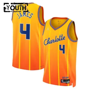 Jordan Charlotte Hornets Sion James Trikot City Edition 25/26 Swingman Gold Für Kinder