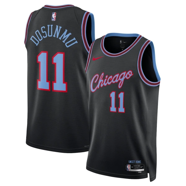 Nike Chicago Bulls Ayo Dosunmu Trikot City Edition 25/26 Swingman Schwarz Für Herren