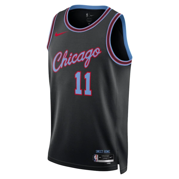 Nike Chicago Bulls Ayo Dosunmu Trikot City Edition 25/26 Swingman Schwarz Für Herren