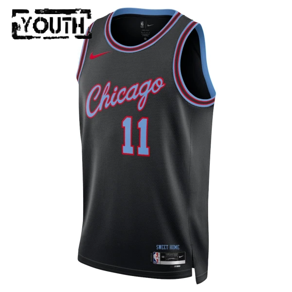Nike Chicago Bulls Ayo Dosunmu Trikot City Edition 25/26 Swingman Schwarz Für Kinder