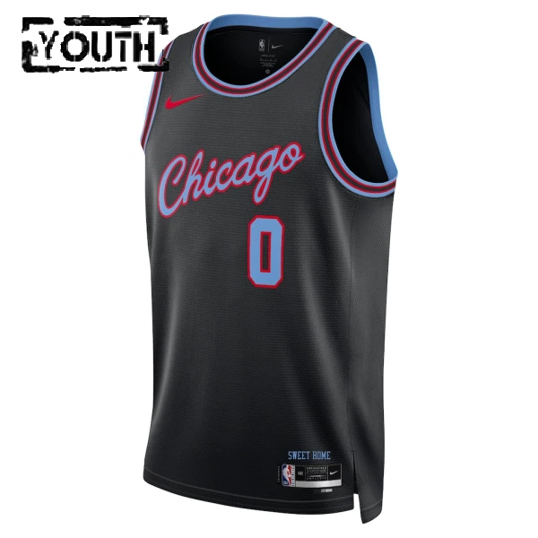 Nike Chicago Bulls Coby Black Trikot City Edition 25/26 Swingman Schwarz Für Kinder