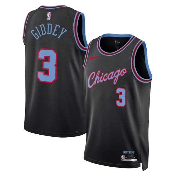 Nike Chicago Bulls Josh Giddey Trikot City Edition 25/26 Swingman Schwarz Für Herren