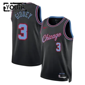 Nike Chicago Bulls Josh Giddey Trikot City Edition 25/26 Swingman Schwarz Für Kinder