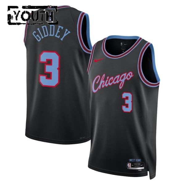 Nike Chicago Bulls Josh Giddey Trikot City Edition 25/26 Swingman Schwarz Für Kinder Nike Chicago Bulls Josh Giddey Trikot City Edition 25/26 Swingman Schwarz Für Kinder