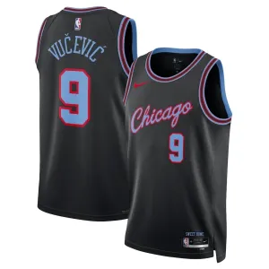 Nike Chicago Bulls Nikola Vucevic Trikot City Edition 25/26 Swingman Schwarz Für Herren