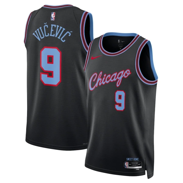 Nike Chicago Bulls Nikola Vucevic Trikot City Edition 25/26 Swingman Schwarz Für Herren Nike Chicago Bulls Nikola Vucevic Trikot City Edition 25/26 Swingman Schwarz Für Herren
