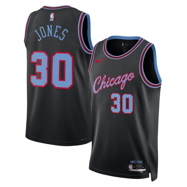 Nike Chicago Bulls Tre Jones Trikot City Edition 25/26 Swingman Schwarz Für Herren
